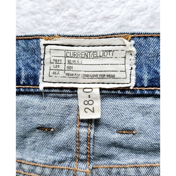 CURRENT ELLIOTT the-fling-tattered-destroy intermix goop boyfriend jeans $335 28 - Picture 15 of 16